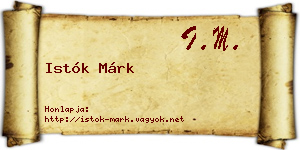 Istók Márk névjegykártya