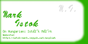 mark istok business card